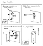 Applique Murale LED Moderne avec Interrupteur et Port USB – Éclairage Décoratif Intérieur 7W/9W