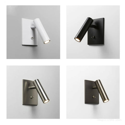 Applique Murale LED Rotative Design Moderne - Éclairage Chambre et Bureau - Lampe Murale Orientable 5-10m²