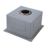 Mini évier de cuisine doré en acier inoxydable - 36x36 cm