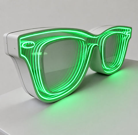 Enseigne Drapeau Lumineuse Miroir Infini pour Opticien 95 cm