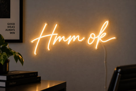 Enseigne Lumineuse au Néon - Hmmm OK