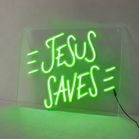Néon décoratif LED Jesus Saves