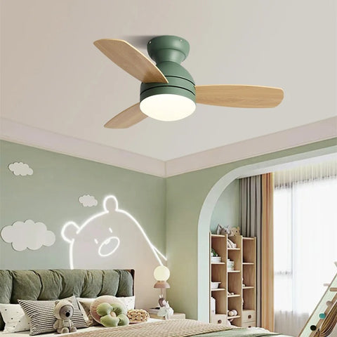 Ventilateur de Plafond Dimmable pour Chambre d'Enfants, Salle à Manger, Salon 91/108 cm avec Télécommande, 3 Pales Silencieuses