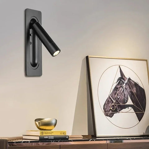 Lampe de Lecture, Applique Encastrable Murale LED Réglable - 90° & 350° - Lumière Chaude 3000K