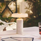 Lampe de Table LED Tactile en Marbre Rechargeable, Design Scandinave 6-10W