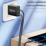 Chargeur Rapide USB multi-ports 65W – Adaptateur Mural Universel Type C pour iPhone & Android - Prise UE/US