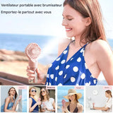 Ventilateur brumisateur portable USB — Mini ventilateur de poche rechargeable