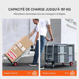 Chariot à Main Pliant 2-en-1 — Diable de Manutention 181 kg, Léger et Pliable