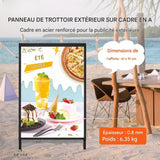 Panneau Stop-Trottoir Double Face 61 x 91 cm – Chevalet Publicitaire Extérieur Résistant