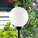 Lampe de sol moderne en forme de boule à énergie solaire extérieure, imperméable, blanc