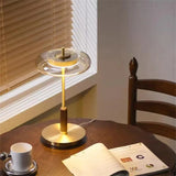 Lampadaire Champignon Verre & Cuivre – Lumière Douce Salon Chambre