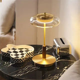 Lampadaire Champignon Verre & Cuivre – Lumière Douce Salon Chambre