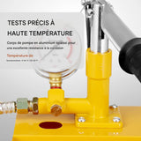 Pompe de Test Pression Hydrostatique 25 Bar — Testeur Manuel Hydraulique avec Réservoir 5 L pour Canalisations