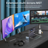 Station d'Accueil USB-C 15-en-1 Verticale - Hub Triple Moniteur 4K HD - Multiport pour Mac et PC