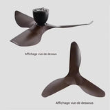 Ventilateur de Plafond Industriel Silencieux en ABS, Sans Lumière avec Télécommande - JÖRGESEN
