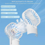 Ventilateur brumisateur portable USB — Mini ventilateur de poche rechargeable
