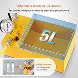Pompe de Test Pression Hydrostatique 25 Bar — Testeur Manuel Hydraulique avec Réservoir 5 L pour Canalisations