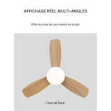 Ventilateur de Plafond Dimmable pour Chambre d'Enfants, Salle à Manger, Salon 91/108 cm avec Télécommande, 3 Pales Silencieuses