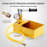 Pompe de Test Pression Hydrostatique 25 Bar — Testeur Manuel Hydraulique avec Réservoir 5 L pour Canalisations