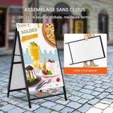 Panneau Stop-Trottoir Double Face 61 x 91 cm – Chevalet Publicitaire Extérieur Résistant