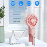 Ventilateur brumisateur portable USB — Mini ventilateur de poche rechargeable