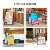 Panneau Stop-Trottoir Double Face 61 x 91 cm – Chevalet Publicitaire Extérieur Résistant