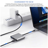 Convertisseur de câble 3 en 1 USB-C vers HDMI, pour Samsung Huawei iPad Mac NS USB 3.0 Type C vers HD 4K USB 3.0, câble adaptateur