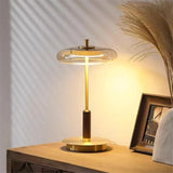 Lampadaire Champignon Verre & Cuivre – Lumière Douce Salon Chambre