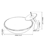 Lavabo en verre trempé rond à poser – Vasque noire avec robinet chromé inclus
