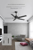 Ventilateur de Plafond Rétro Industriel 108 et 132 cm – Silencieux & Puissant - AXIOM