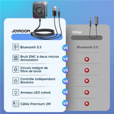 Adaptateur Bluetooth 5.3 pour voiture – Double micros ENC, Réduction du bruit, Récepteur AUX 3.5mm sans fil