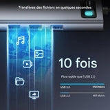 Hub USB-C 8-en-1, 4K/60Hz Haute Vitesse pour Macbook Pro, Adaptateur Multiport USB 3.0, Charge PD 100W et Port Ethernet