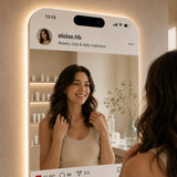 Miroir Instagram Personnalisé avec Logo et Identifiant 70x35 cm – Décoration & Photobooth