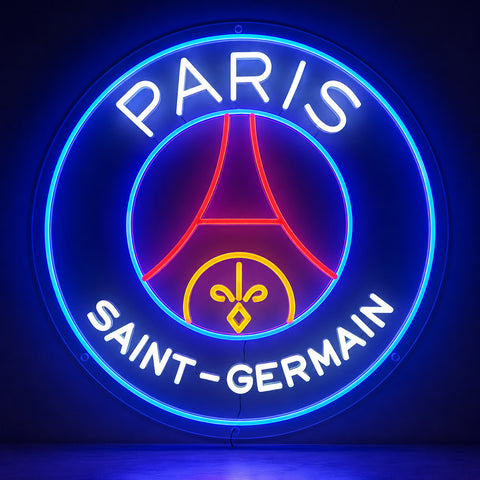 Néon LED Paris Saint-Germain Fan – Décoration Murale USB Football PSG