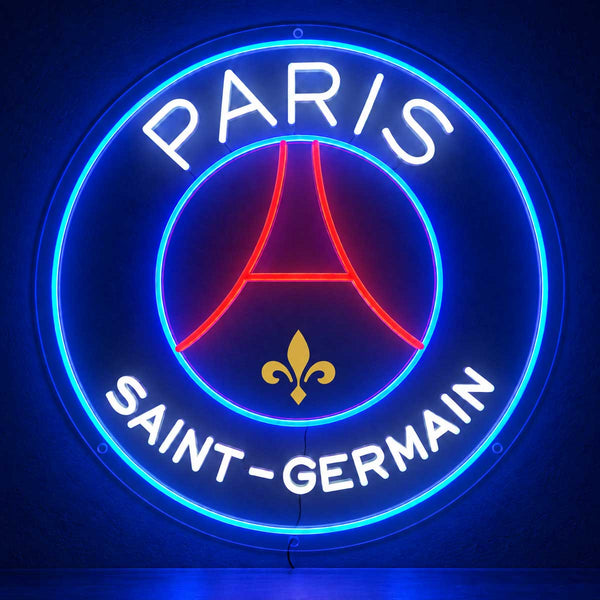 Néon LED Paris Saint-Germain Fan 50 cm – Décoration Murale USB Football PSG
