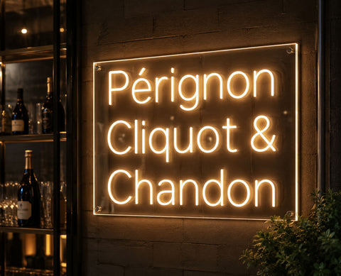 Néon décoratif LED - Pérignon Cliquot Chandon