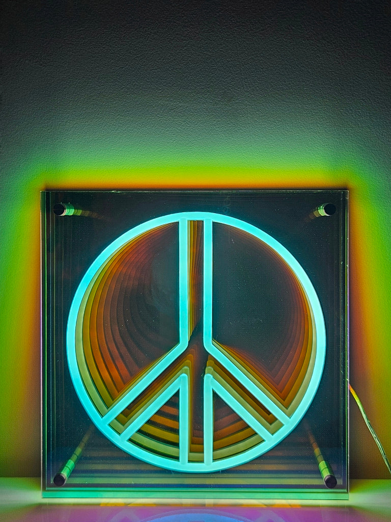 Néon Miroir infini LED - Signe de Paix, Symbole Peace – Mon Enseigne  Lumineuse