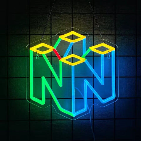 Néon N64 Nintendo, néon décoratif LED rétro-gaming