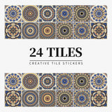 Autocollants Muraux 3D Auto-Adhésifs - Stickers Carrelage Artistique Cuisine & Salle de Bain (Lot de 24 Pièces)