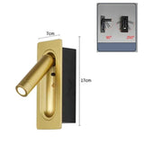 Lampe de Lecture, Applique Encastrable Murale LED Réglable - 90° & 350° - Lumière Chaude 3000K