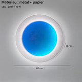 Applique Murale LED Design Moderne Ronde, Carrée avec Télécommande, Dimmable pour Salon, Chambre - GANDAAR