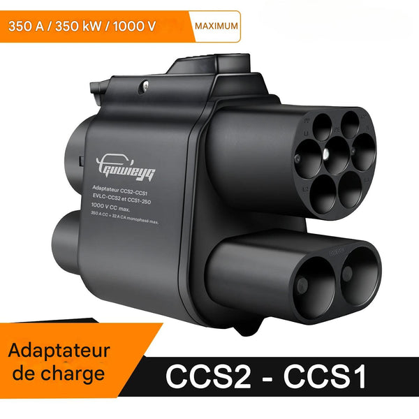 Adaptateur CCS2 vers CCS1 350A 350kW – Charge Rapide DC/AC pour Véhicules Électriques
