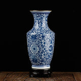 Vase en Porcelaine Bleue et Blanche - Décoration Élégante pour Maison et Bureau