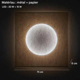 Applique Murale LED Design Moderne Ronde, Carrée avec Télécommande, Dimmable pour Salon, Chambre - GANDAAR