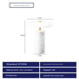 Lampe de Table LED Tactile en Marbre Rechargeable, Design Scandinave 6-10W