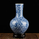 Vase en Porcelaine Bleue et Blanche - Décoration Élégante pour Maison et Bureau