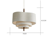 Lampe Suspendue Bohème en Tissu Tricoté Main - Luminaire Décoratif LED E27 - Suspension Artisanale Beige pour Salon, Chambre et Salle à Manger