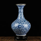 Vase en Porcelaine Bleue et Blanche - Décoration Élégante pour Maison et Bureau