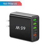 Chargeur Rapide USB multi-ports 65W – Adaptateur Mural Universel Type C pour iPhone & Android - Prise UE/US