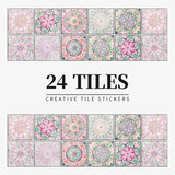 Autocollants Muraux 3D Auto-Adhésifs - Stickers Carrelage Artistique Cuisine & Salle de Bain (Lot de 24 Pièces)